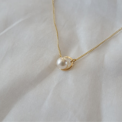 necklace│pearl│14kgf│軌道まわる星 4枚目の画像