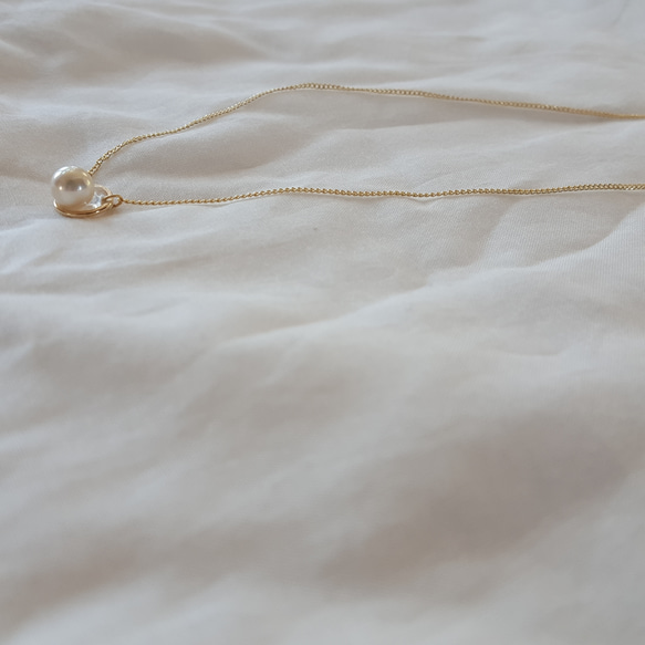 necklace│pearl│14kgf│軌道まわる星 5枚目の画像