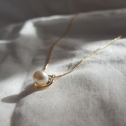 necklace│pearl│14kgf│軌道まわる星 9枚目の画像