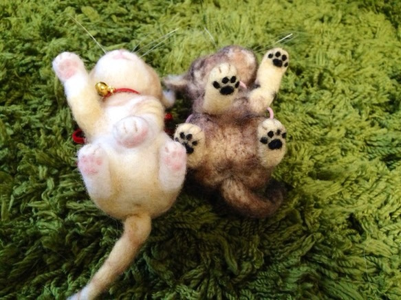 羊毛フェルト:愛猫ちゃんそっくり人形:ゆい様オーダー作品(にゃーすちゃん) 4枚目の画像
