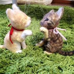 羊毛フェルト:愛猫ちゃんそっくり人形:ゆい様オーダー作品(にゃーすちゃん) 5枚目の画像