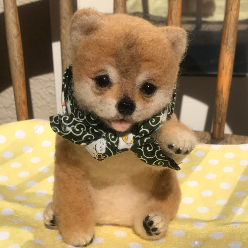 羊毛フェルト 柴犬 きちんとお座り - COTA0908'S GALLERY