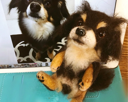 Yahoo!オークション - 羊毛フェルト 犬 チワワ ハンドメイド