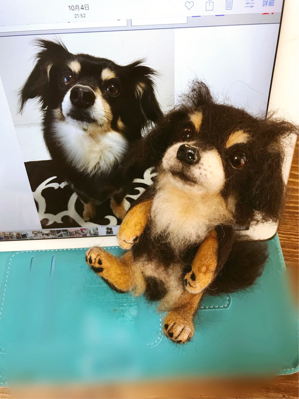 人気アイテムランキング(新品)  羊毛フェルト:愛犬ちゃんそっくり人形バッグチャーム(チワックス 羊毛フェルト