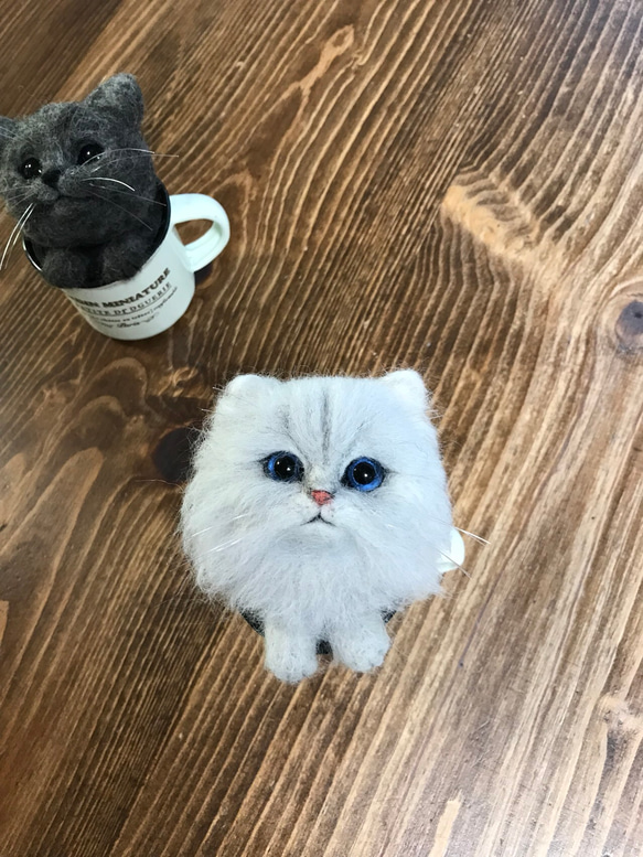 羊毛フェルト 猫 人形 オーダーメイド 専用 長毛 ペルシャ チンチラ