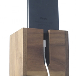 114-001　iPhone WoodSpeakerStand （ウォールナット） 5枚目の画像