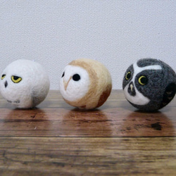 【小さい】Owlball キーホルダー 2枚目の画像