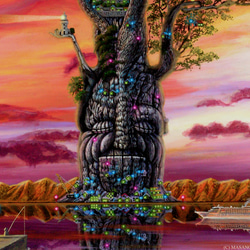 油絵 移り行く森【B】 絵画 HR 通販 12680965｜Creema(クリーマ)