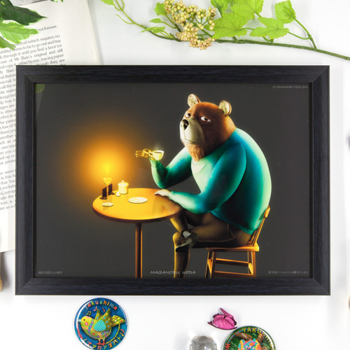 A4額無し】熊田太郎さんの休日 絵画 ウエダマサノブ@アトリエ縄文