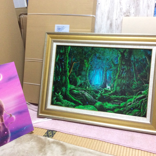 M25号木製パネル】森の中で・・・2014 絵画 ウエダマサノブ@アトリエ  