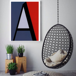 アルファベット　A⭐️北欧風　ポスター　北欧　インテリア　アート　ウェルカムボード 1枚目の画像