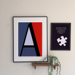 アルファベット　A⭐️北欧風　ポスター　北欧　インテリア　アート　ウェルカムボード 2枚目の画像