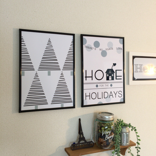 白い森 横向き⭐️北欧風 ポスター 北欧 インテリア アート ウェルカム