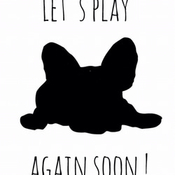 遊ぼうよ！フレンチブルドッグ　犬⭐️北欧風　ポスター　北欧　インテリア　アート　ウェルカムボード 4枚目の画像