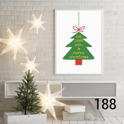 #189/メリークリスマス　クマさん⭐️ ポスター　北欧　クリスマス　Xmas 6枚目の画像