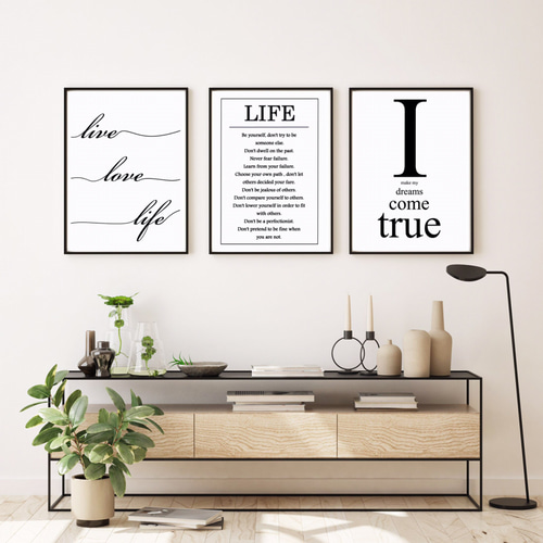 北欧アート3枚セット レトロ ⭐︎ポスター インテリア 名言 北欧雑貨