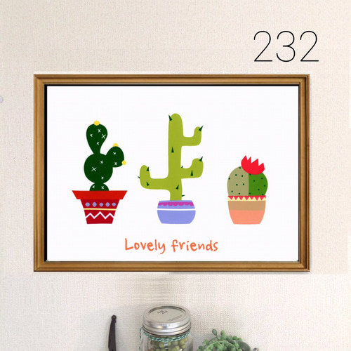 No.232⭐️ Lovely friends⭐️人気 おしゃれ ポスター インテリア