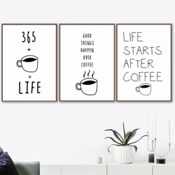 365＋コーヒー＝LIFE …横タイプ⭐️No.254⭐️ポスター　北欧　コーヒー　インテリア　アート　韓国　 8枚目の画像