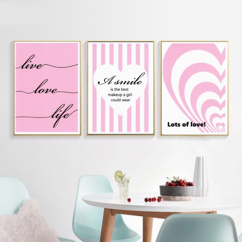 LIVE LOVE LIFE ピンク No.261⭐︎ポスター 北欧 インテリア アート