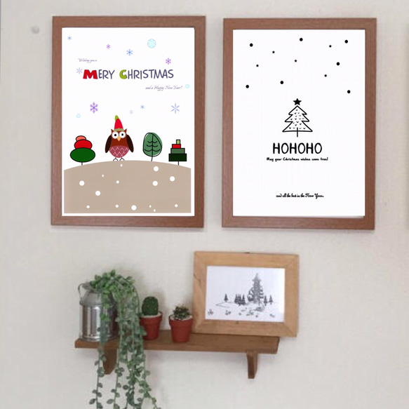 送料無料　クリスマス　3枚セット　⭐︎ ポスター インテリア  Creema限定​​​​​クリスマス 3枚目の画像