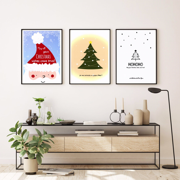 クリスマス　3枚セット　⭐︎ ポスター インテリア  Creema限定​​​​​クリスマス2022 5枚目の画像
