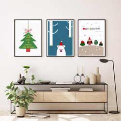 クリスマス　3枚セット　⭐︎ ポスター インテリア  Creema限定​​​​​クリスマス2022 6枚目の画像