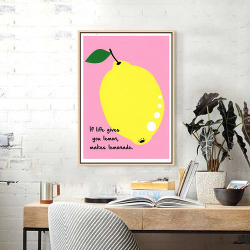 レモン ⭐︎ポスター インテリア 名言 北欧 アート 子供部屋 写真