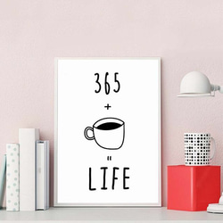 365＋コーヒー＝LIFE  白　 1枚目の画像