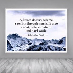 夢は魔法では叶わない⭐️北欧風　ポスター　北欧　インテリア　アート　ウェルカムボード 2枚目の画像