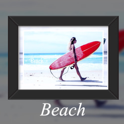 Beach サーフィン⭐️北欧風　ポスター　北欧　インテリア　アート　ウェルカムボード 1枚目の画像