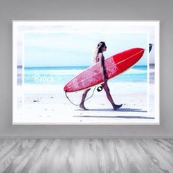 Beach サーフィン⭐️北欧風　ポスター　北欧　インテリア　アート　ウェルカムボード 2枚目の画像
