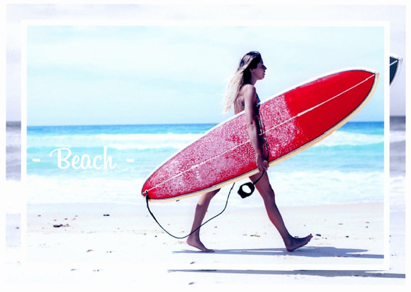 Beach サーフィン⭐️北欧風　ポスター　北欧　インテリア　アート　ウェルカムボード 3枚目の画像