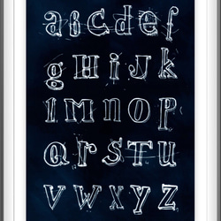 アルファベット　黒板！⭐️北欧風　ポスター　北欧　インテリア　アート　ウェルカムボード 4枚目の画像