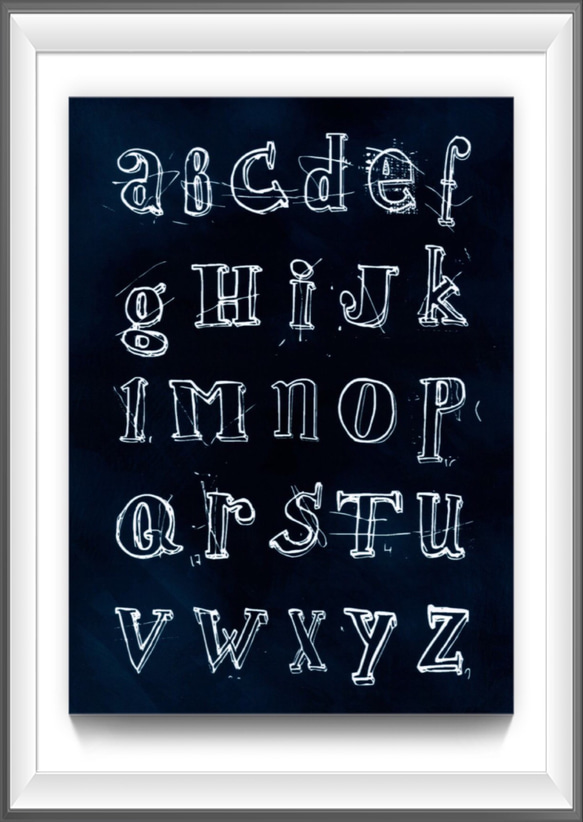 アルファベット　黒板！⭐️北欧風　ポスター　北欧　インテリア　アート　ウェルカムボード 4枚目の画像