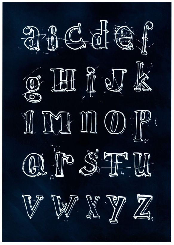 アルファベット　黒板！⭐️北欧風　ポスター　北欧　インテリア　アート　ウェルカムボード 5枚目の画像