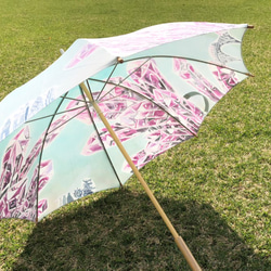 [再次上架訂單] 寶石星球般的粉紅色綠柱石遮陽傘 *風格染色雨傘*《精選作品》 第2張的照片