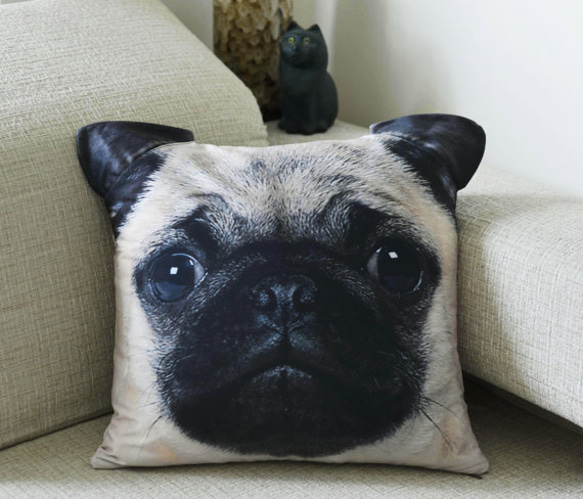 アニマル ピロー クッションカバー パグ クッション・クッションカバー