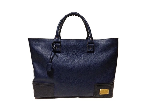 ダークネイビー B4 ジップ トートバッグ