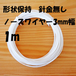 大量‼️ノーズワイヤー約2000メートル　3ミリ 形状保持ノーズワイヤー1m 幅3mm 針金無し テクノロート代用