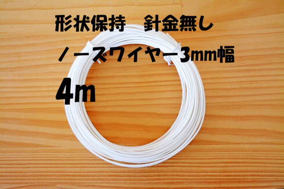 形状保持ノーズワイヤー4m 幅3mm 針金無し テクノロート代用