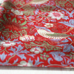 再入荷！moda fabrics◆ウィリアムモリス◆いちご泥棒◆RED◆110×100◆延長可能 2枚目の画像