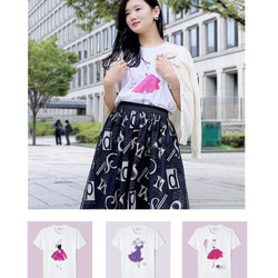 ピンクガール　オリジナルTシャツ　【Jojo Yan】 2枚目の画像