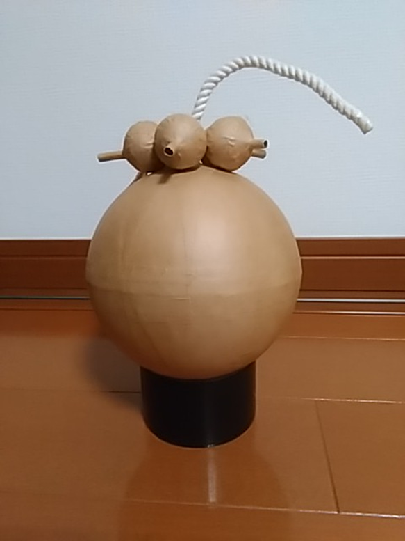 打ち上げ花火玉模型 五号玉 昇り曲導付き その他置物