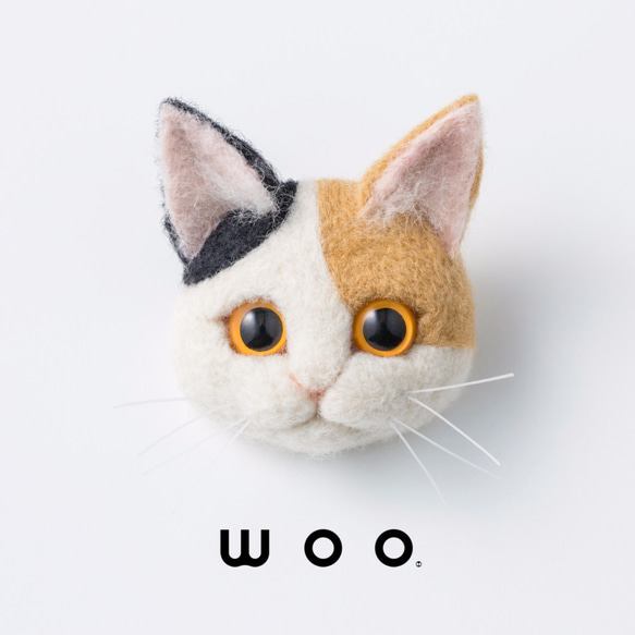 wooch【三毛貓】羊毛氈胸針 第1張的照片
