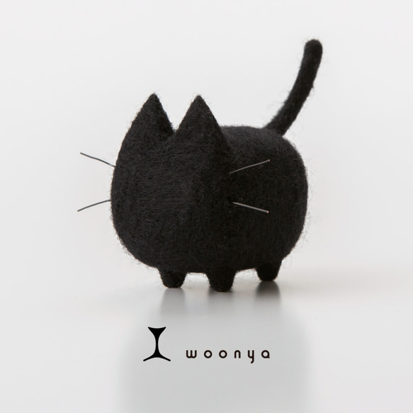 woonya【黑貓】羊毛氈擺飾 第1張的照片