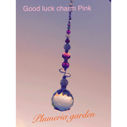 ピンクの素敵な煌めき♡サンキャッチャーGood luck charm Pink 5枚目の画像