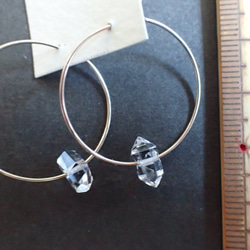 14kgf/赫基蒙水晶鈎式耳環 第3張的照片