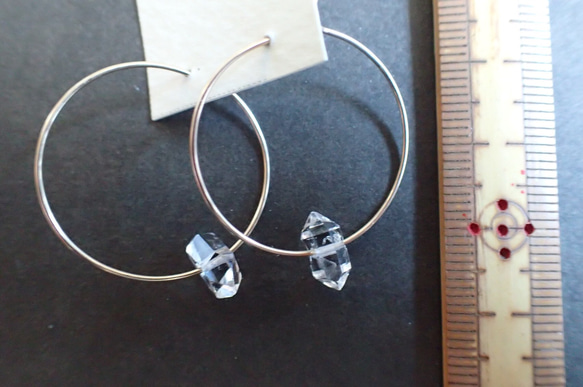 14kgf/赫基蒙水晶鈎式耳環 第3張的照片