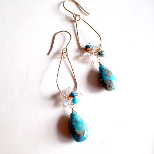 ◇14kgf◇大粒ペアシェイプブリオレットのスリーピングビューティー  