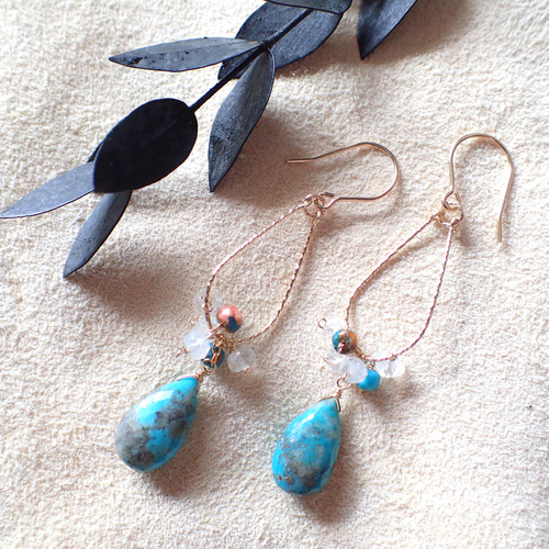 ◇14kgf◇大粒ペアシェイプブリオレットのスリーピングビューティー  